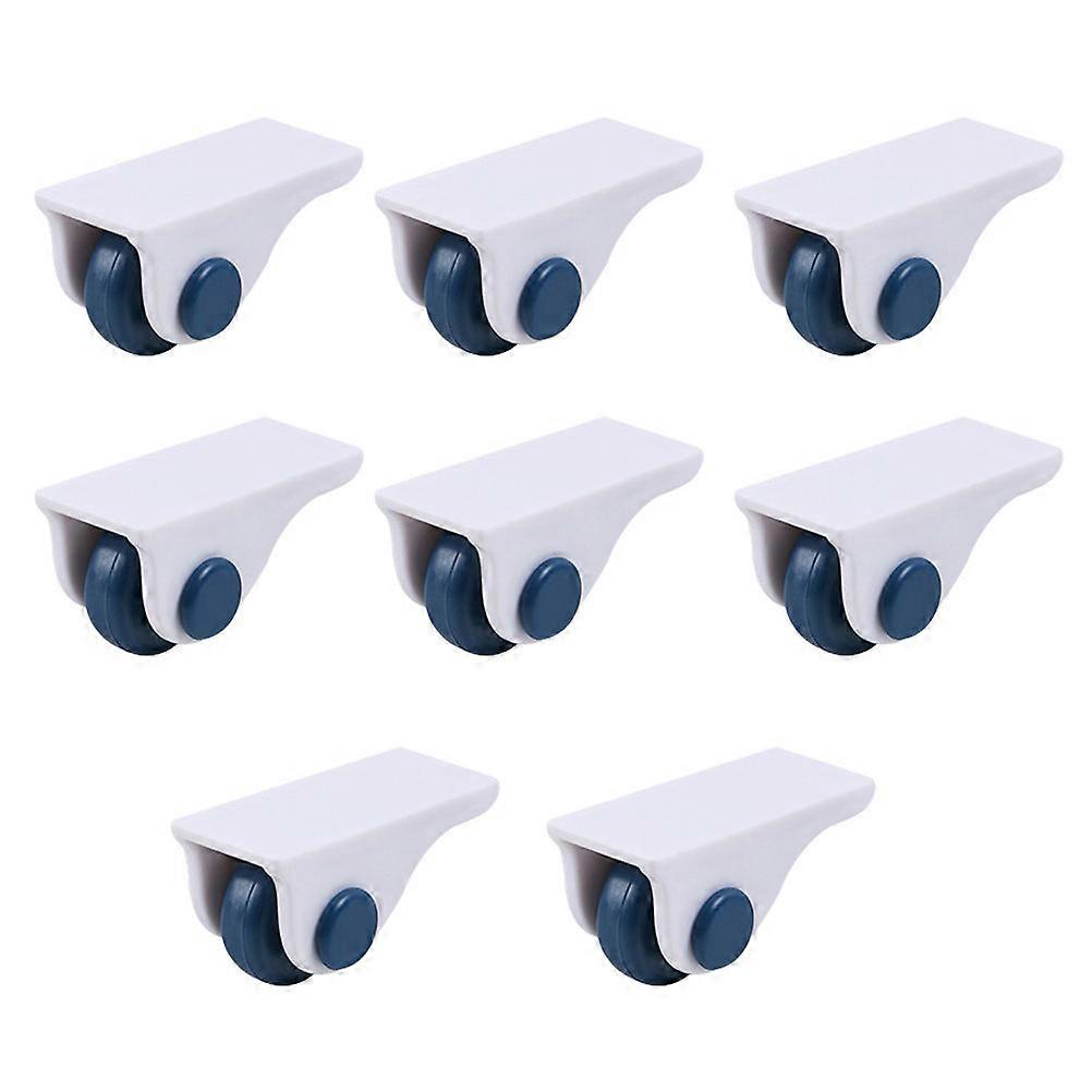 Adhesive Box Bottom Pulleys For Household Use Blue Round Creative Storage Box 8Pcs Load-bearing Movement