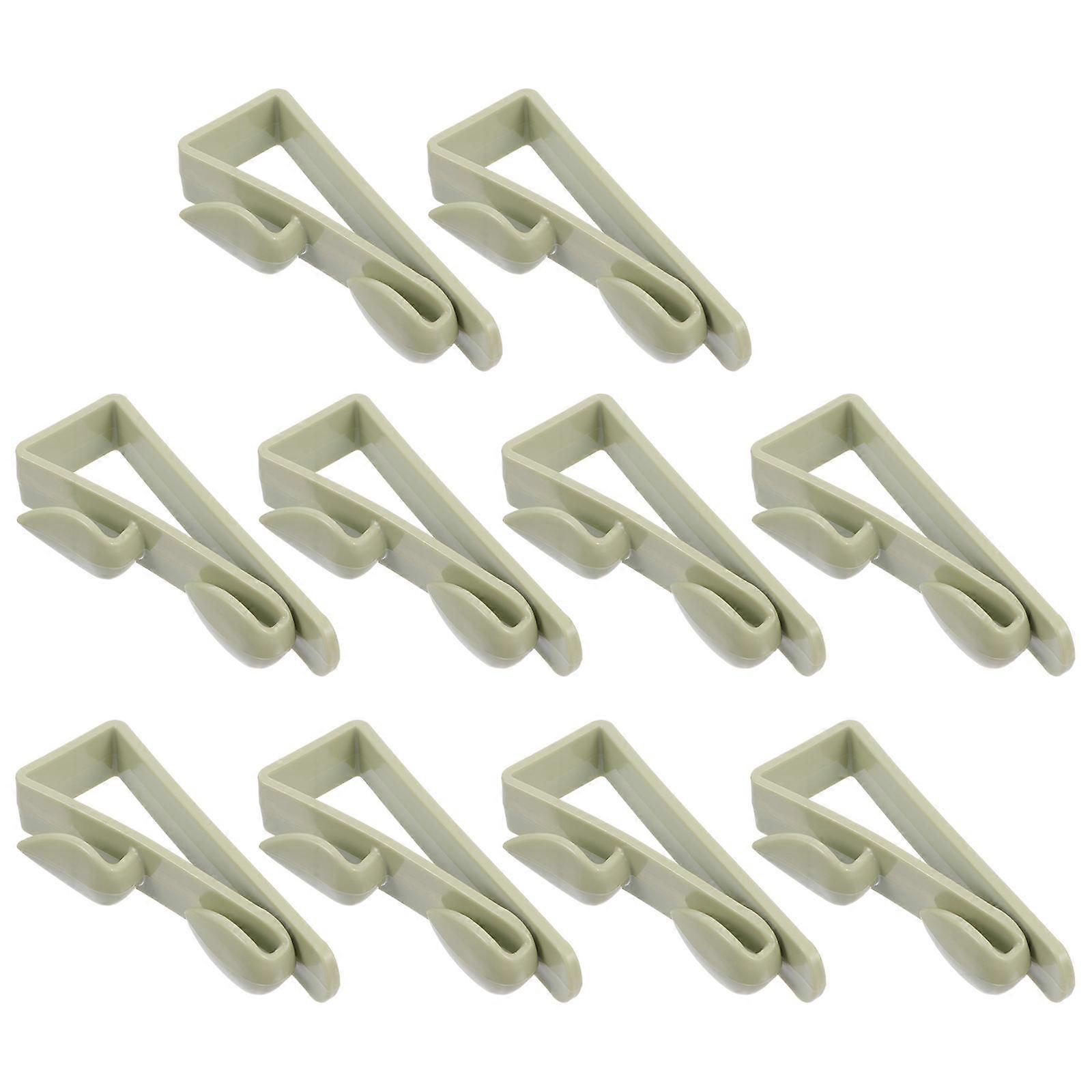 Plastic Door Back Hooks 10Pcs Space Saving Home Decor Organizing Sundries Green Modern Design