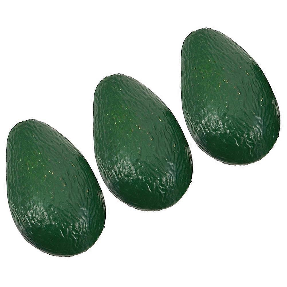 3pcs Realistic Artificial Avocados Decorative Fruit Models
