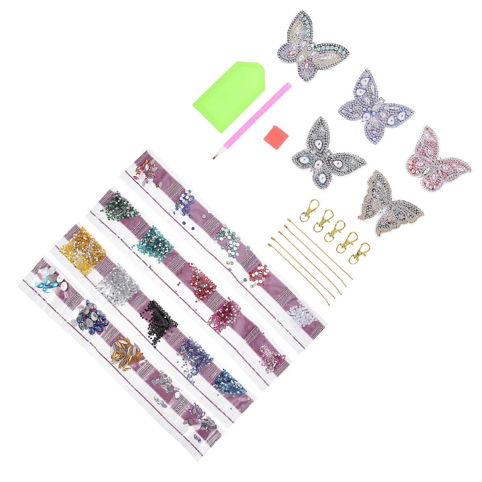 Key Chain Making Kits Pendant Decorative Keyring For Everyday Use Assorted Color DIY 1 Set