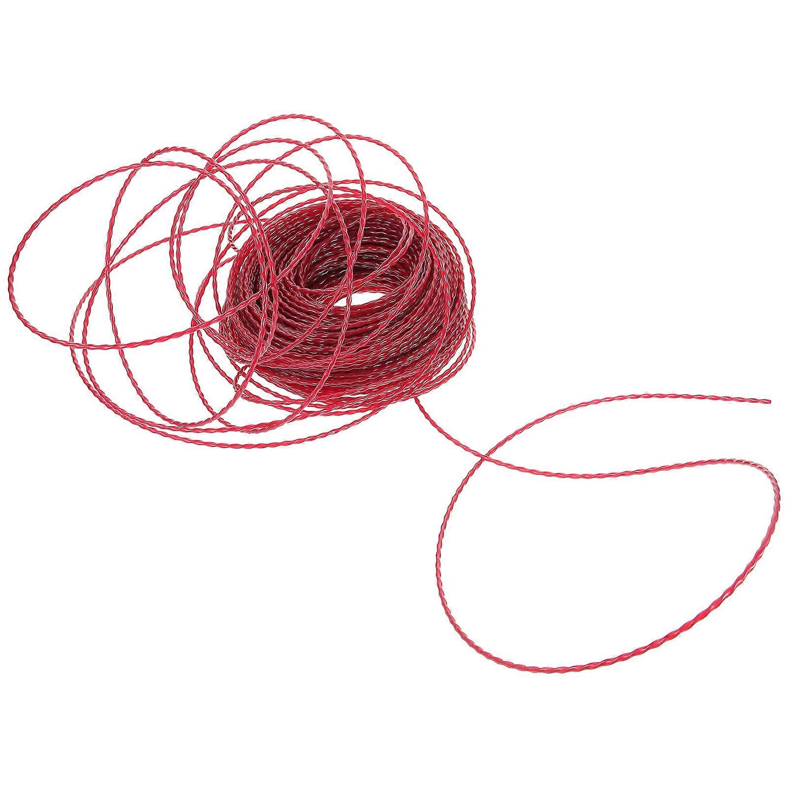 Nylon Trimmer Line for Mower Red Practical and Durable Grass Eater String 1 Roll