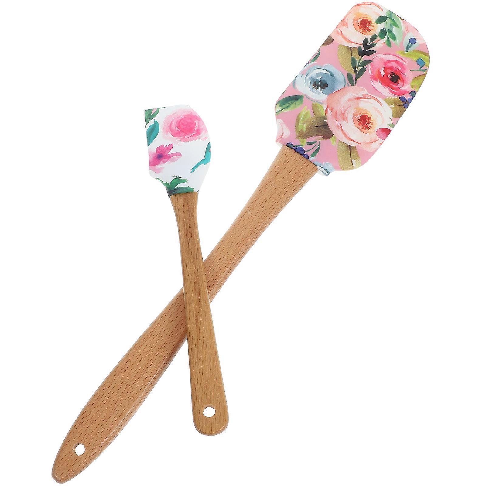 Silicone Spatula 2Pcs Nonstick Baking For Baking Enthusiasts 30.50X6.00X1.00Cm Multi Color Baking Tools