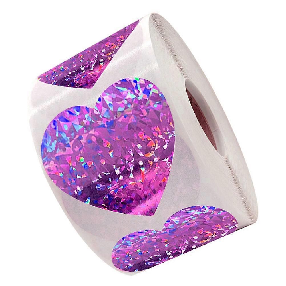Valentine's Day Heart Stickers Sealing Labels For Gift Wrapping And Scrapbooking 3.8x3.8cm Assorted Color Easy To Peel 1 Roll