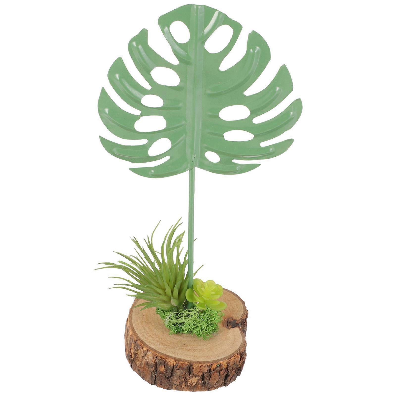Resin Monstera Leaf Home Decor Delicate Desktop Decor with Stable Flat Base Assorted Color