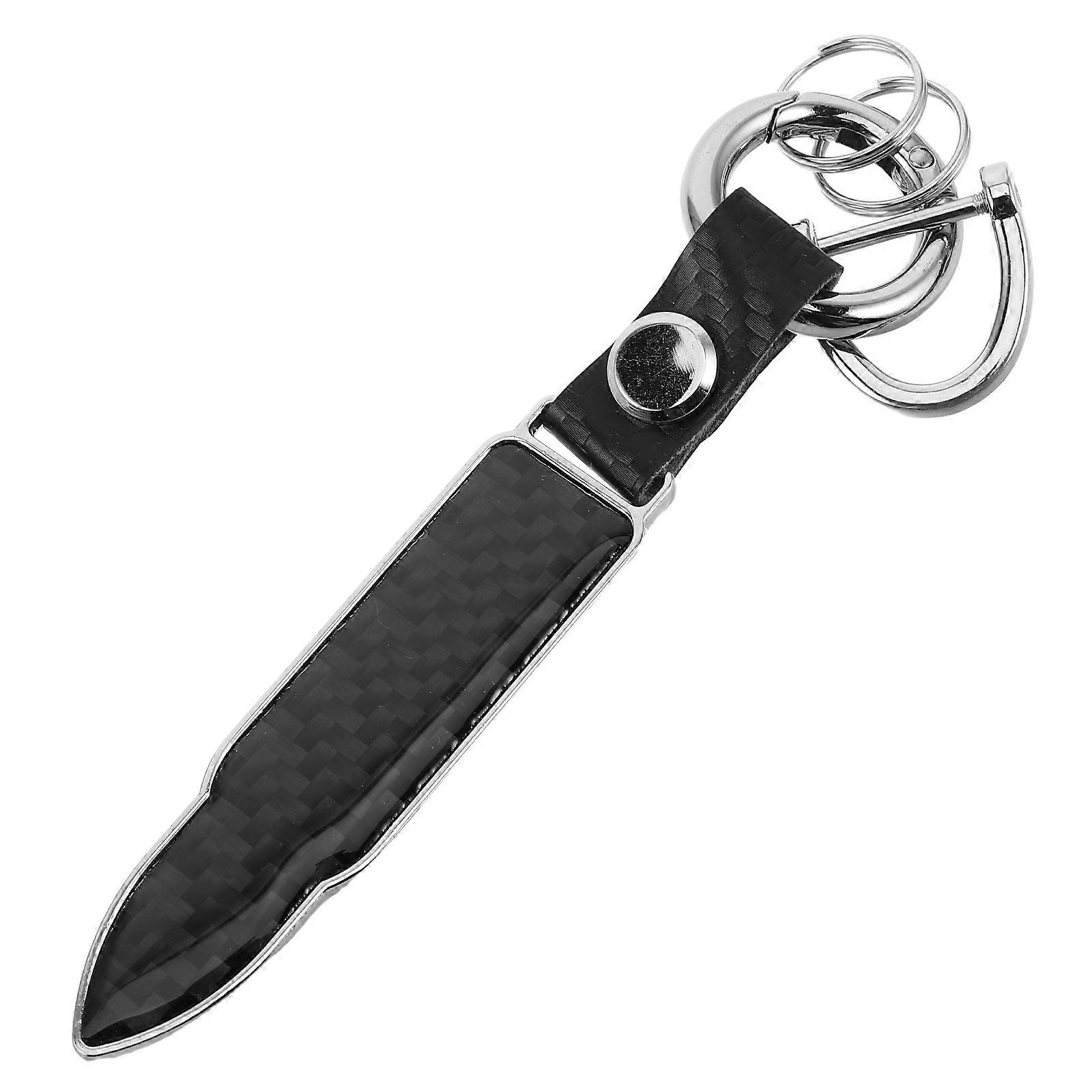 Carbon Fiber Keychain for Men – Heavy Duty Key Ring with Chic Design, Compact and Portable for Car, Home, Office Keys