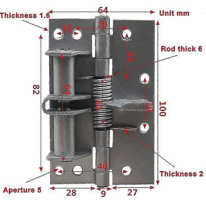 Metal Automatic Spring Door Closer, Adjustable Door Hinge Closer