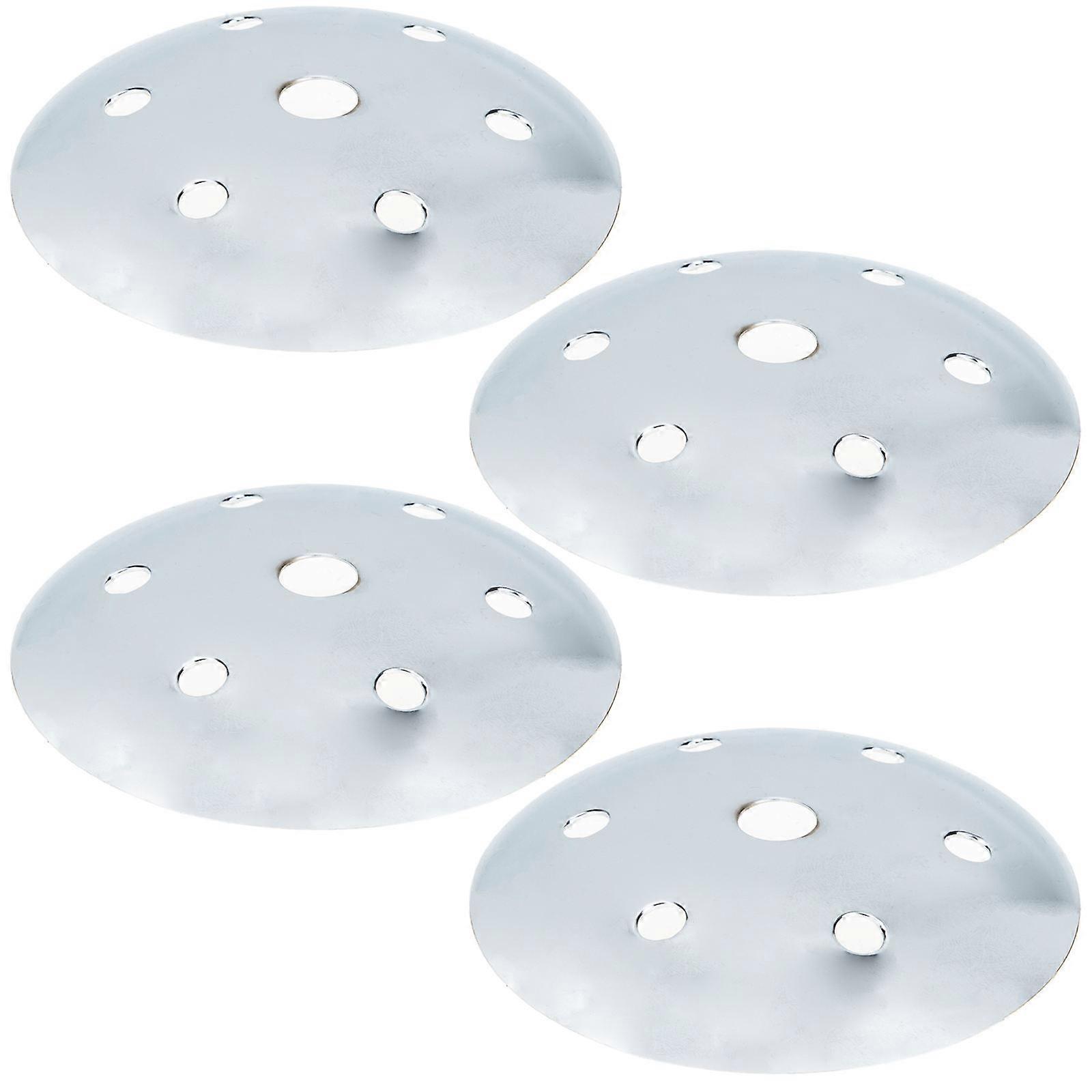 Light Fixture Plate 4Pcs Ceiling Cover Plate Pendant Lamp Chassis For Ceiling Light Desk Lamp 8X8Cm Simple Round Shape Installation Assistance