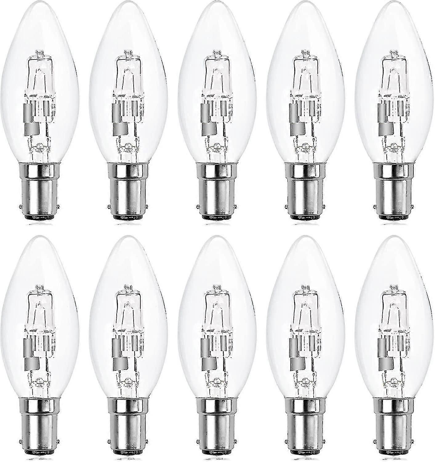 10 Pack B15D 42W Halogen Candle Bulbs Dimmable