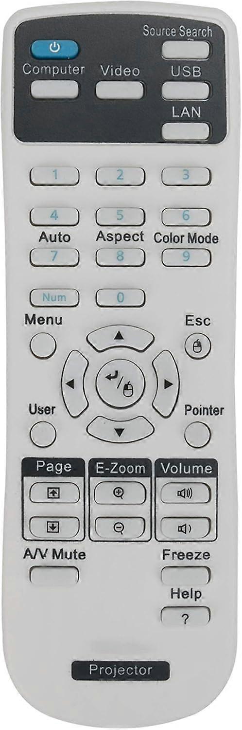 Replacement Remote Control Compatible with Epson Projectors VS230 VS330 EX3220 EX5220 EX5230 EX6220 575Wi 585Wi 595Wi EX7220 Epson BrightLink 425W