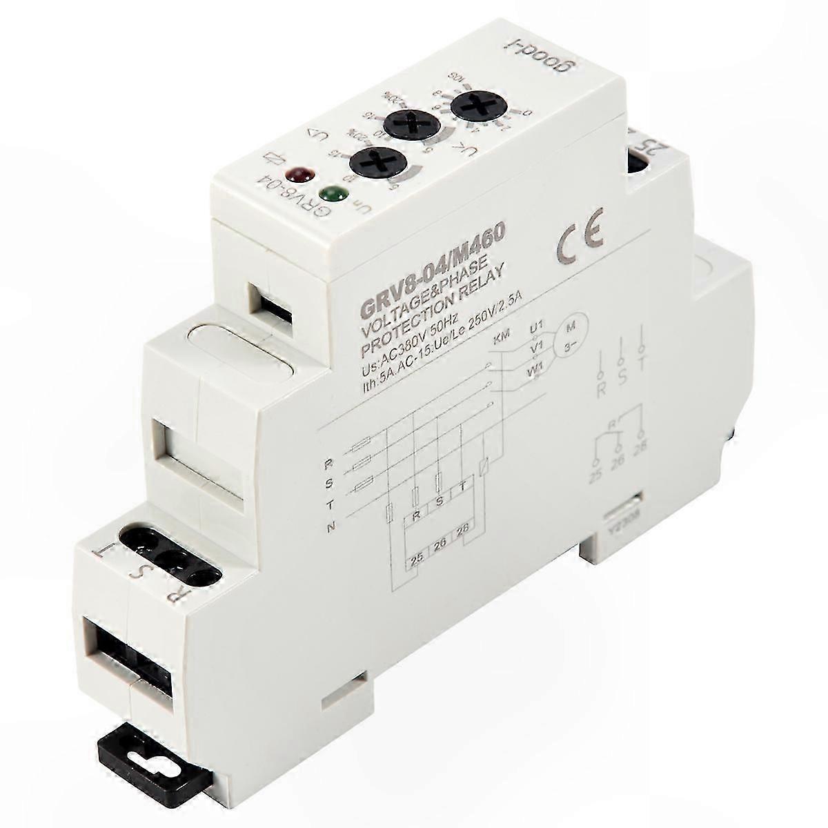 3-Phase Voltage Monitor Relay with Phase Sequence and Failure Protection for Voltage Control Applications
