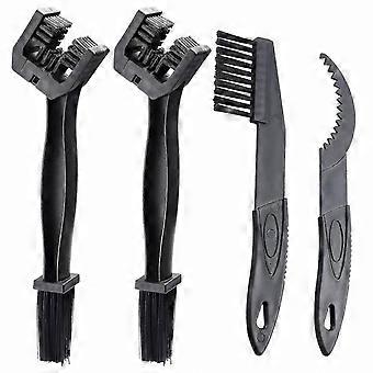 4-Piece Bike Chain Cleaning Brush Set with Degreasers and Washable Tools for Maintenance