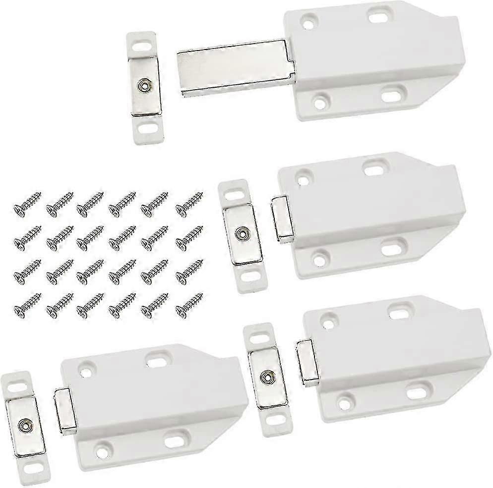 Pour 2024 4pcs Push To Open Door Latches, Loquet tactile Push To Open Armoire de capture de porte, Loquets d’accès facile