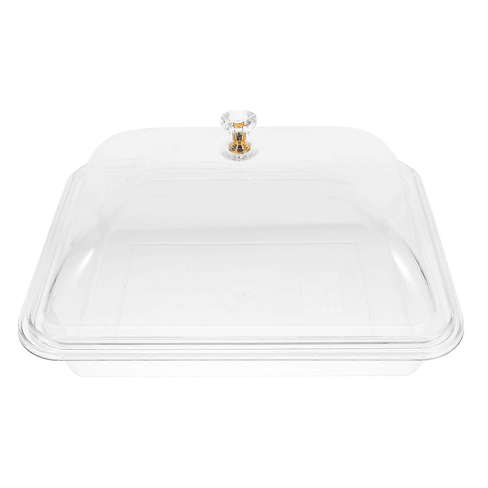 Household Serving Tray Multi-function Dessert Tray Transparent Fruit Tray Dinner Accessory