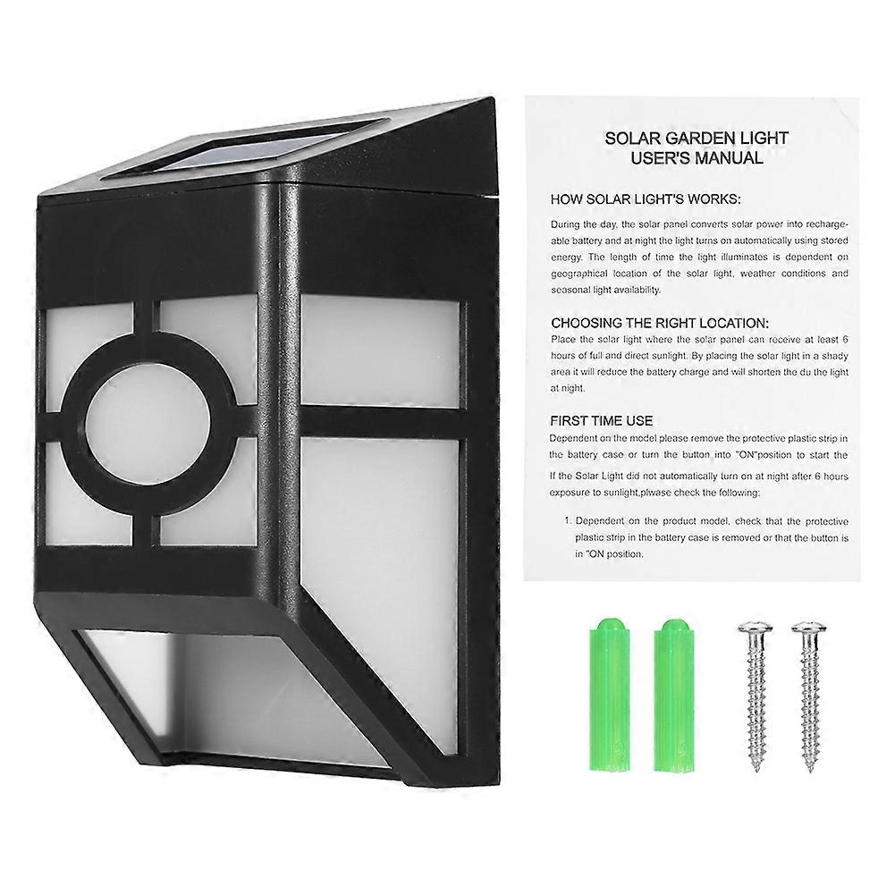 Solar Wall Light with 2 LEDs and Light Sensor for Outdoors, Patio, Corridor and Road