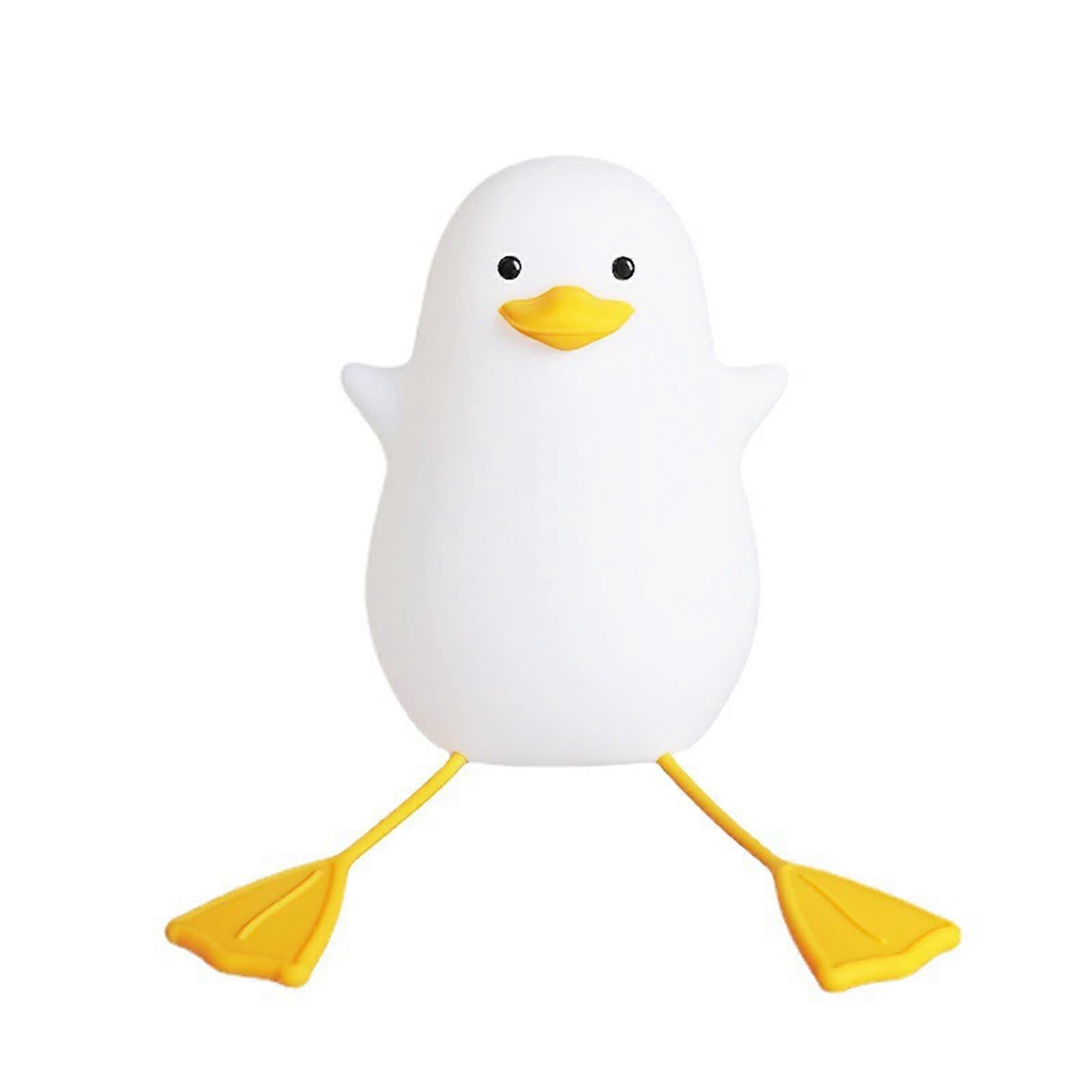 Nursery Lamp Duck Baby Night Light USB Rechargeable Silicone Touch Sensor 20-Minute Timer