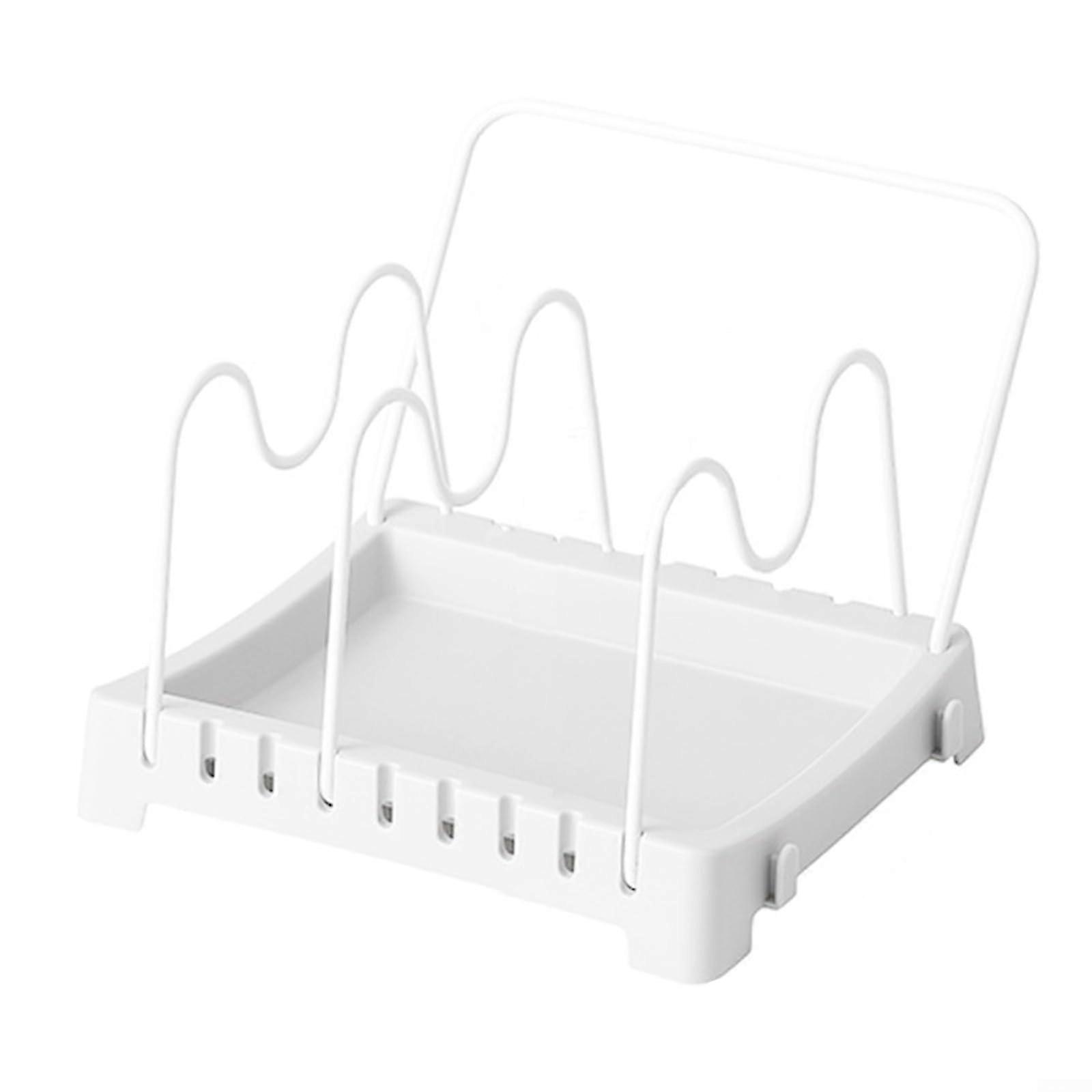 Spoon Rest with Pot Lid Holder, White Kitchen Organizer Rack for Daily Use, Functional and Practical Design