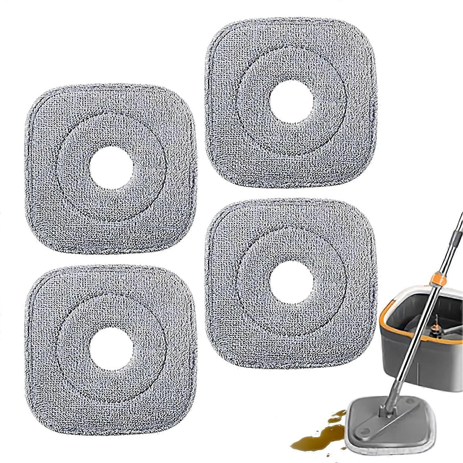 Flat mop head  Microfiber cleaning pad  Compatible with spin mops, machine washable