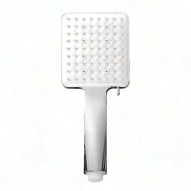 Large Square Shower Head with One-Hand Control - 6 Spray Modes, High Pressure, Chrome Finish
