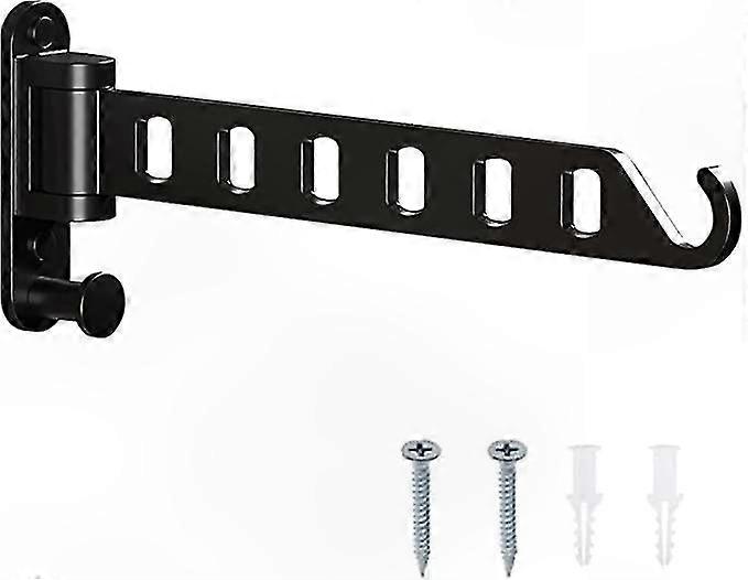 Foldable Wall-Mounted Clothes Drying Rack, 180° Rotating Hanger for Indoor Use, Bathroom and Laundry Room