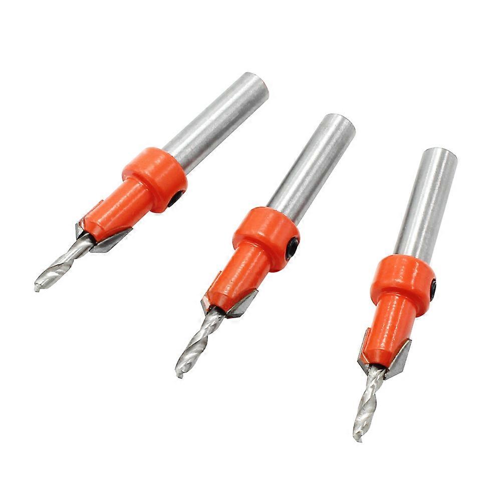 5pcs Countersink Drill Bit Woodworking Screws Chamfering Wood Hole Drills Bit with Hex Key
