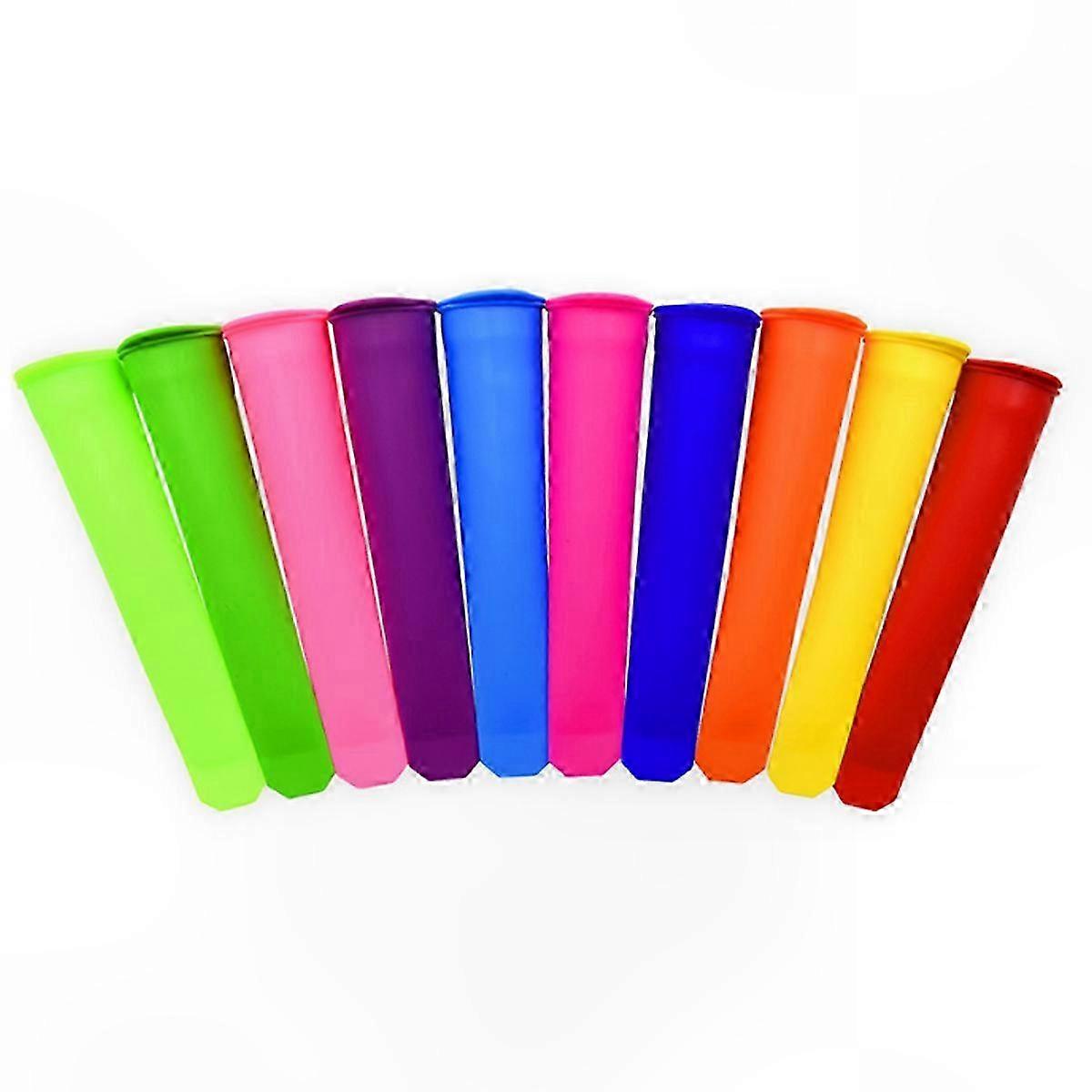 Silicone Ice Pop Molds in 10 Colors for Healthy Homemade Treats Easy to Clean Non-Slip Design Safe and Durable Reusable Food-Grade Material