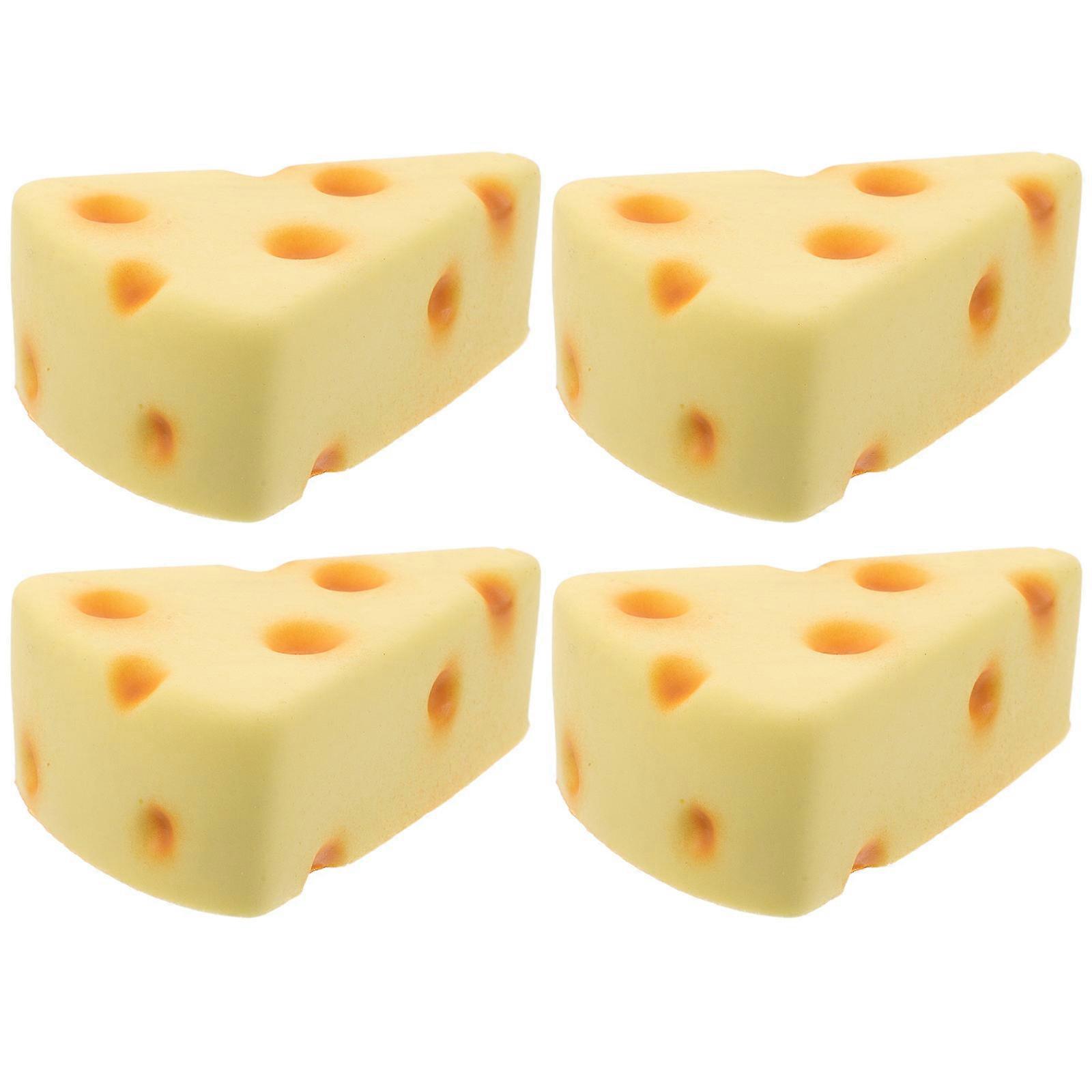 Realistic Food Prop Rectangular Photography Studio Yellow Pu Photo Props 4Pcs