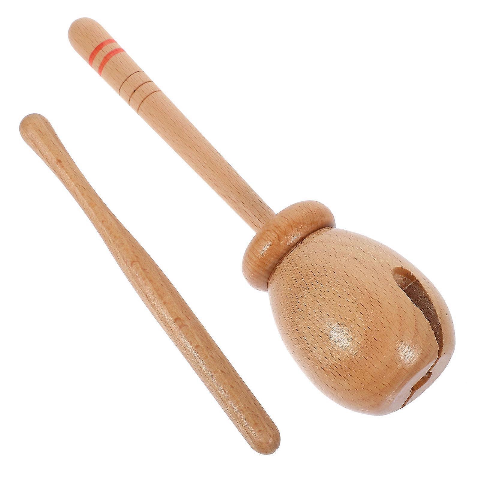 Wooden Musical Instrument Toy Set for Playing Use Brown Color 1 Set