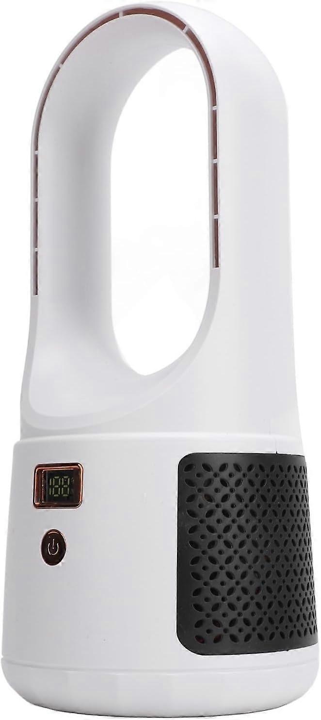 Usb Desk Fan, 6 Speeds Wind Quiet Bladeless Cooling Fan With Power Display Portable Table Fan For Ho