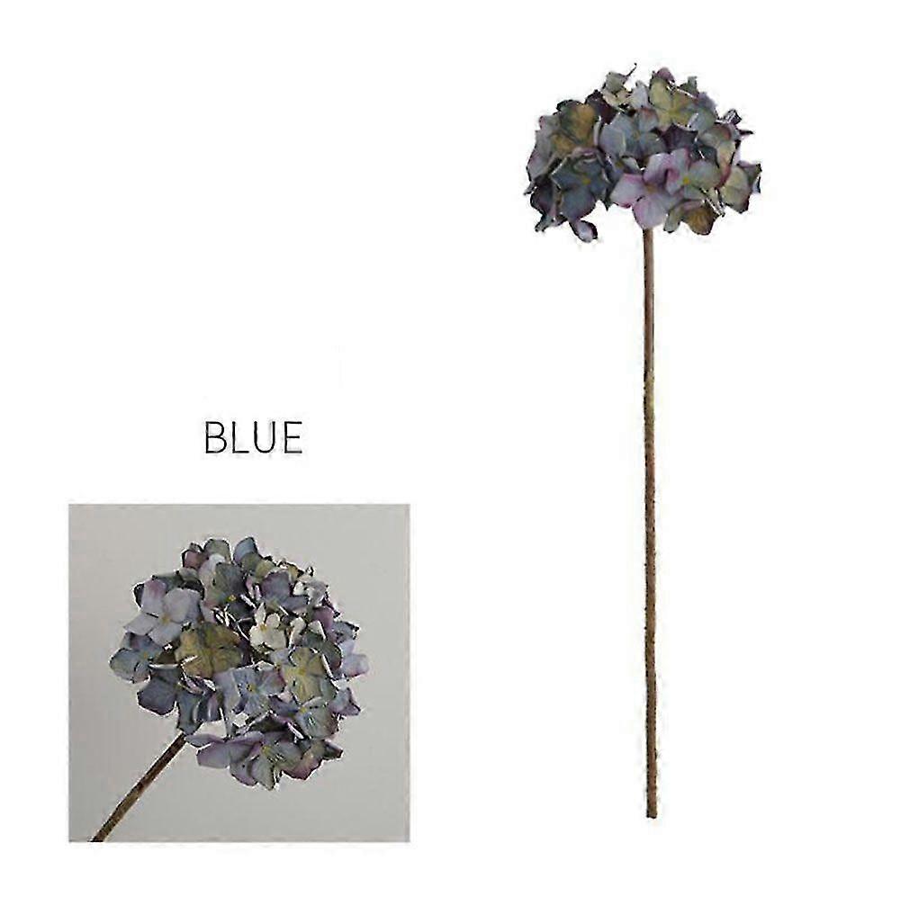 Artificial Hydrangea Bouquet Bridal Silk Flowers Leafs Wedding Part...