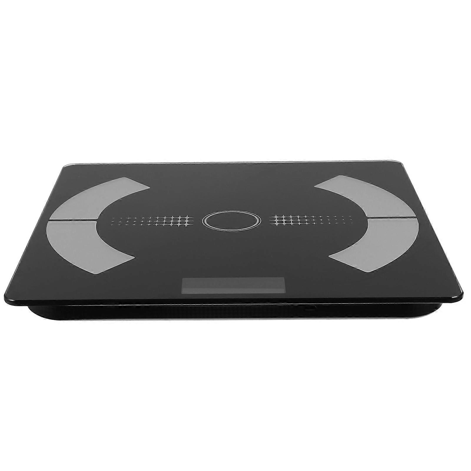 High Precision Digital Scale USB Rechargeable Black Glass Design Measures Weight Muscle Bone Mass for Home Use