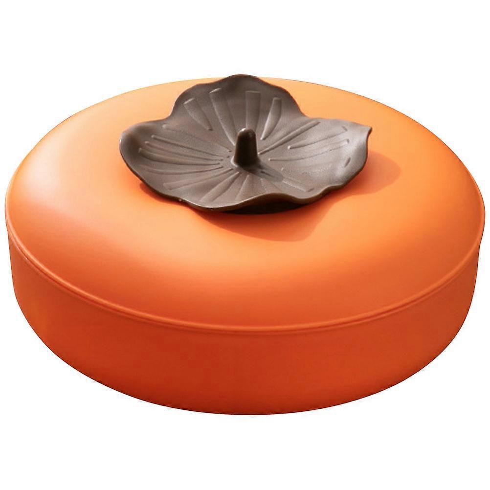 Orange Snack Tray for Kitchen Use Reusable Dessert Plate with Multi Grids