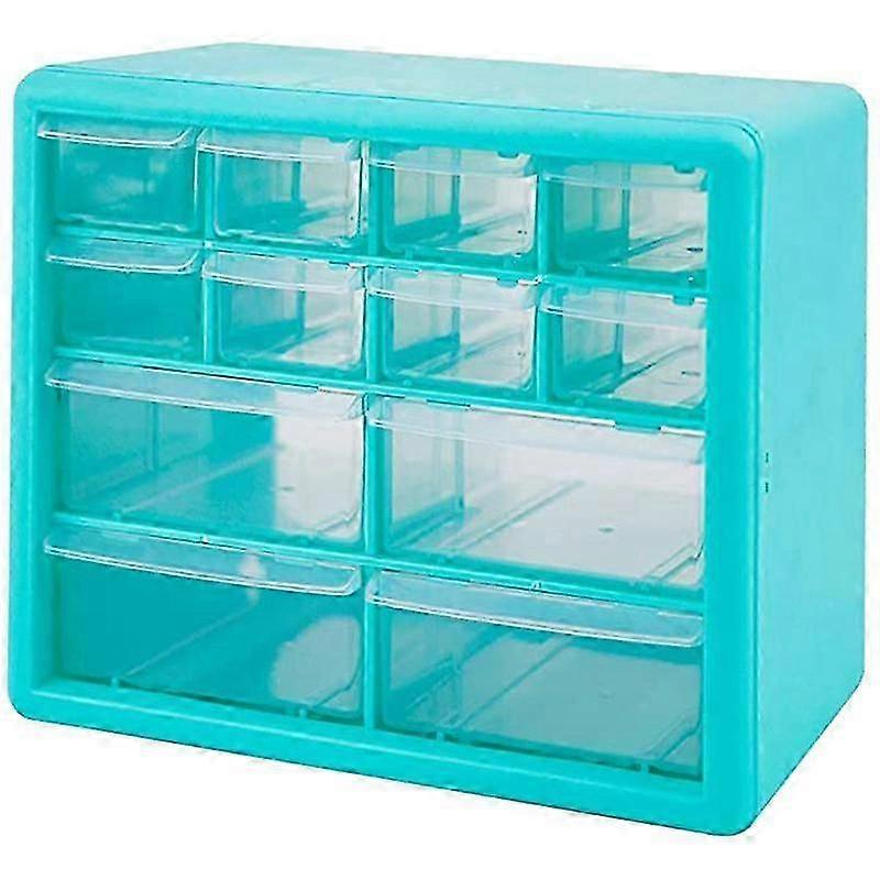 Desktop Storage Organizer with 12 Drawers Desktop Craft Drawer Chest Plastic Desktop Storage Box Ornament Art DIY