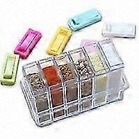 Clear Plastic Spice Jars Set of 6 Transparent Containers for Sugar, Salt, Pepper, and Seasonings Dispenser Storage Solution