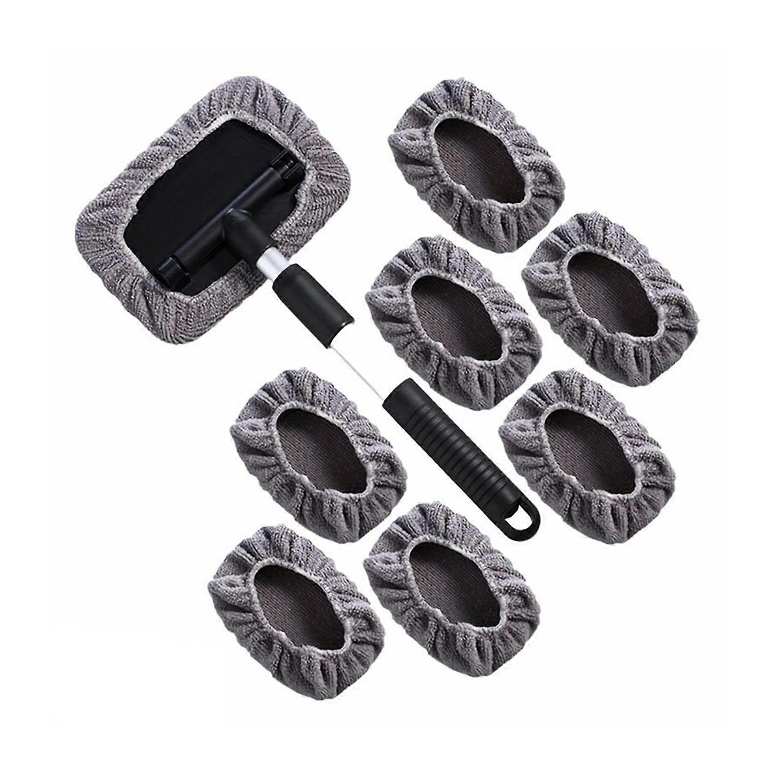 Universal Multiple Surfaces Scraper Cleaning Tool For Auto Windshields Motorcycles Household Window Fibrous Brush Head Multicolor