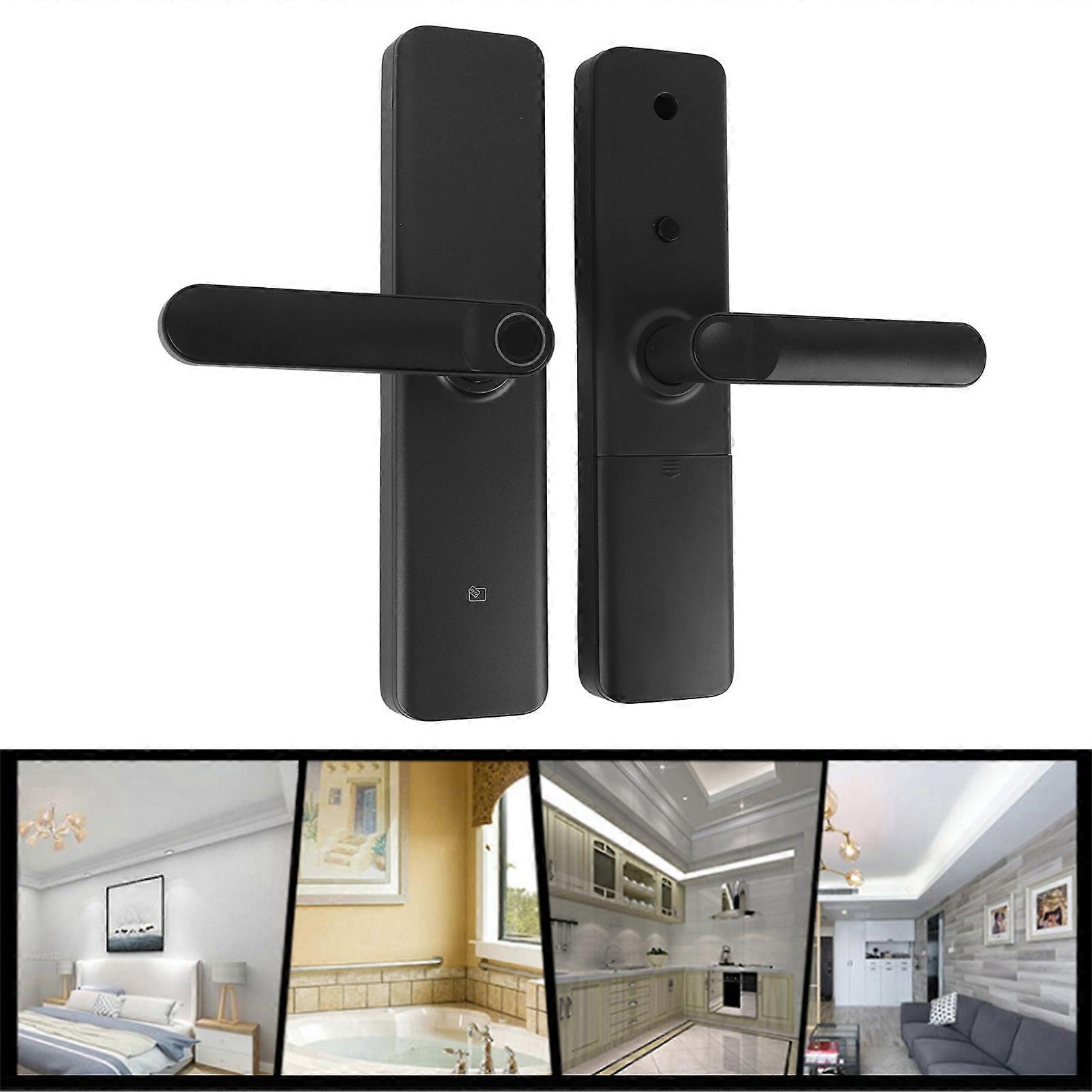 Fingerprint Entry Lock with 2 Keys, 2 Cards, Passcode, 26cm Handle