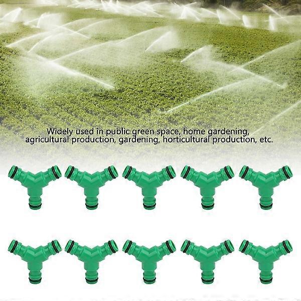 10PCS 3-Way Coupling Water Hose Connector Y-Connector Adapter Coupling for Garden Irrigation