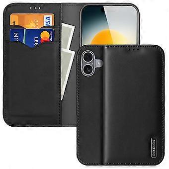 For iPhone 17 Case DUX DUCIS Hivo Series Cowhide Leather RFID Blocking Wallet Stand Flip Phone Cover