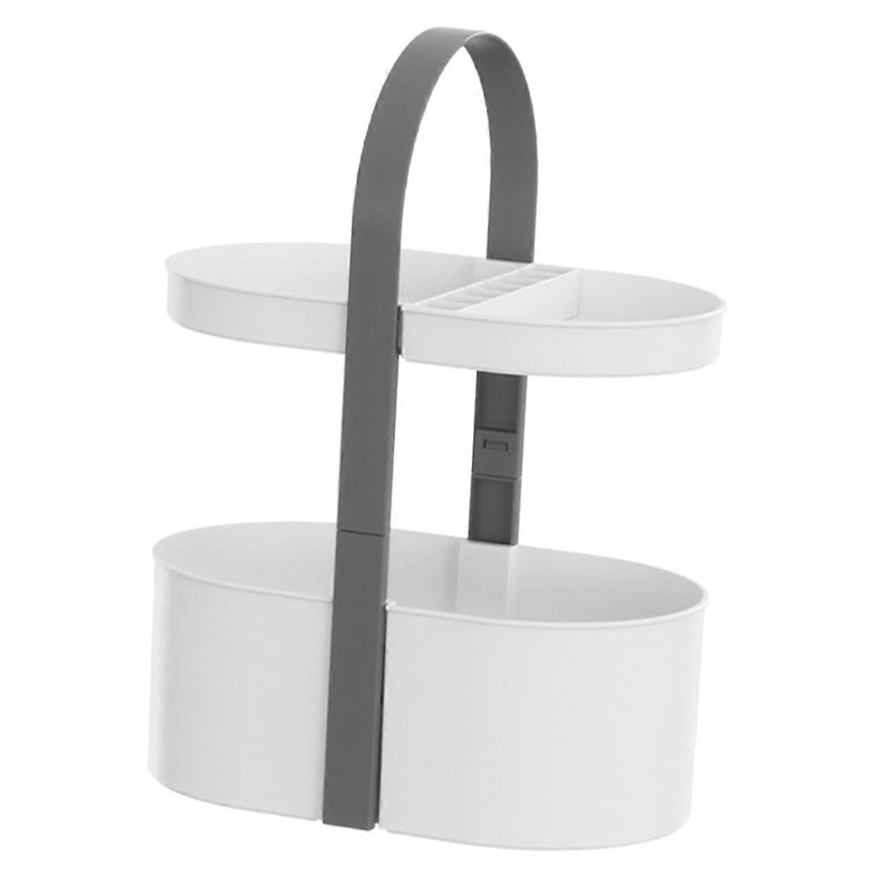 Bathroom Storage Shelf 2-Tier Makeup Organizer Desktop Toiletry Organizer 45.0 x 33.5 x 21.0 cm