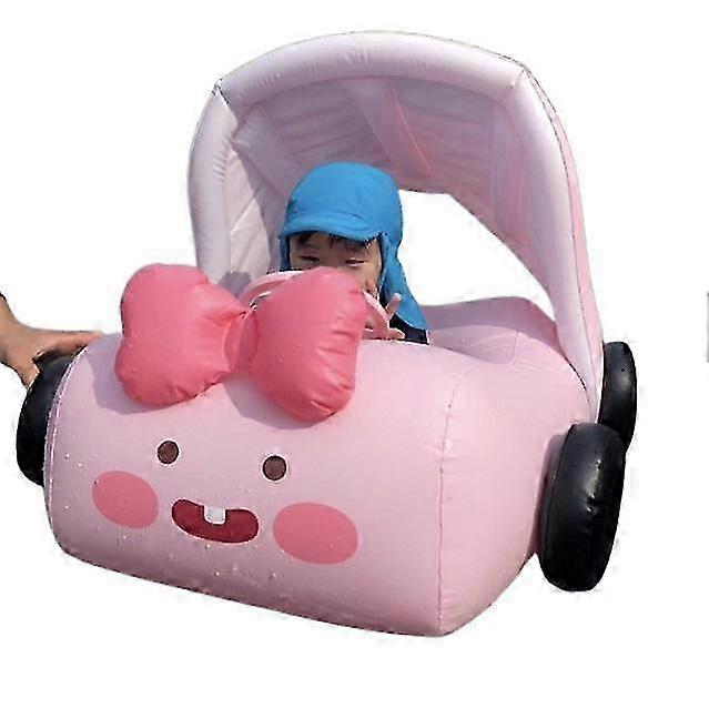 Sun Canopy Baby Swim Float Car Shaped Infant Pool Floats