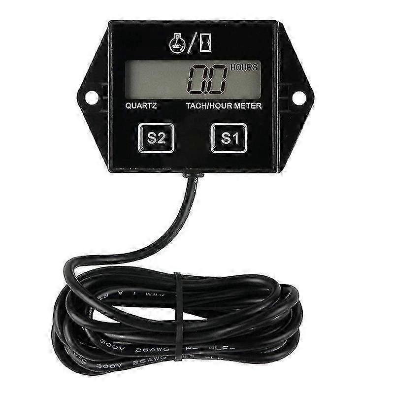 Digital Engine RPM Tachometer Hour Meter Gauge. For 2 Stroke and 4