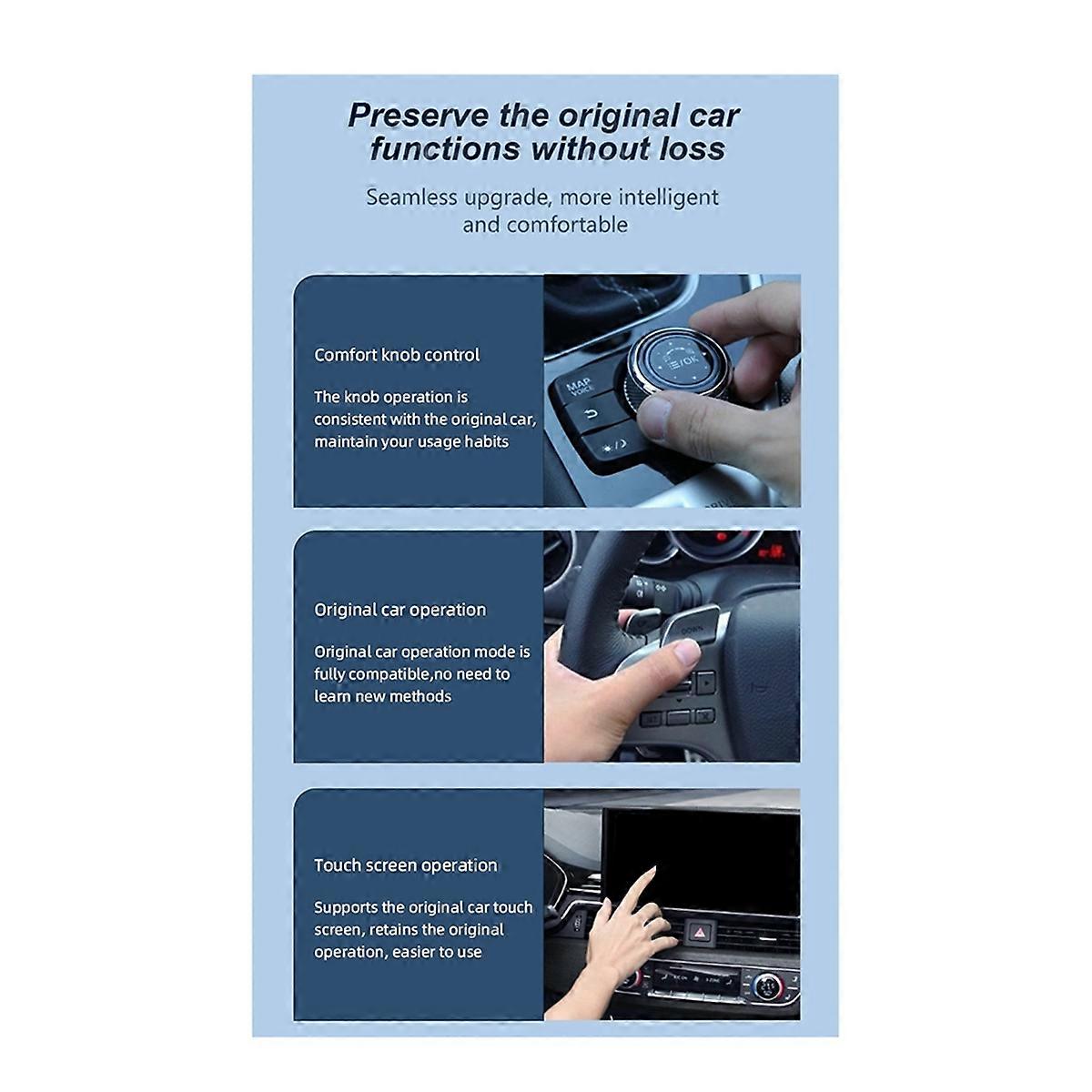 Wireless CarPlay 2 in 1 Box Plug and Play Fashionable Portable CarPlay Android Auto AI 5GHz WiFi5 Transmission Speed