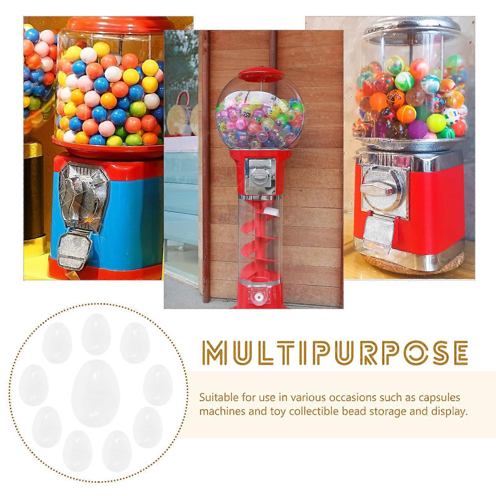 50pcs Transparent Fillable Eggshell Storage Container for Candy Beads and Party Favors 1.8in