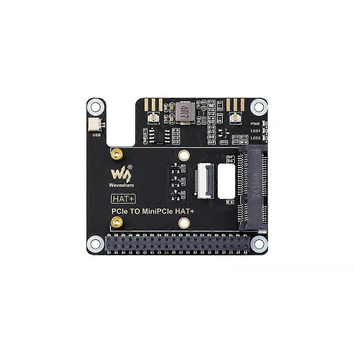 for 5 PCIe to MiniPCIe Expansion Board with 16P Cable GPIO Header Support USB Bluetooth for RPI 5