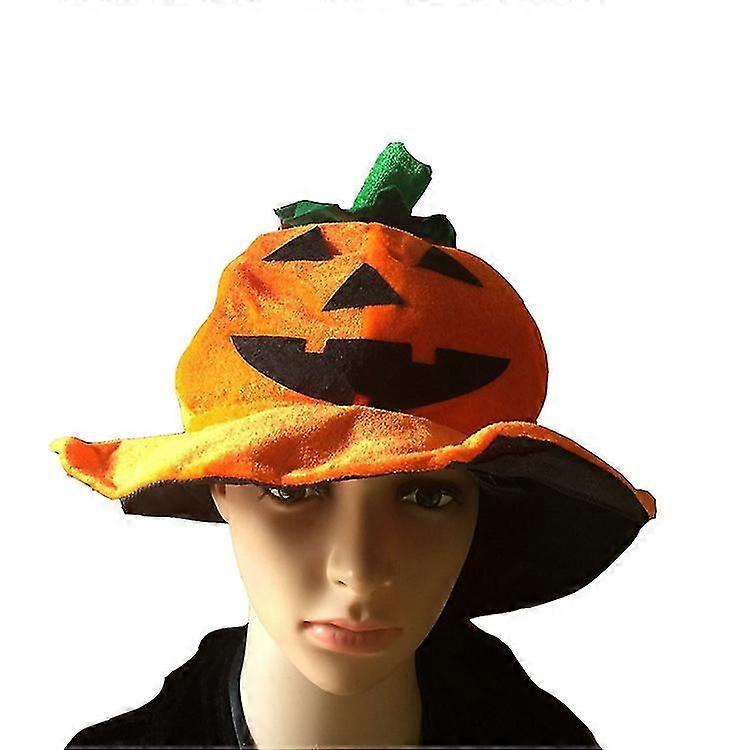 Halloween Pumpkin Hat Cute Lantern Hat Plush Pumpkin Head Hat