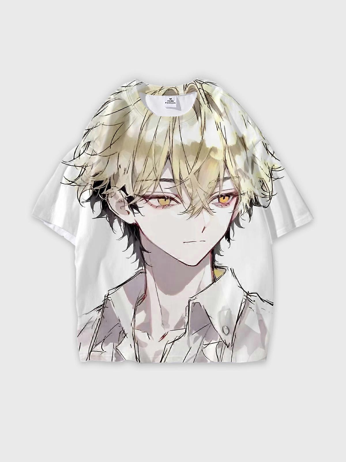 T-Shirt Short Sleeve Round Neck, Summer Casual Loose Graphic Tee, Unisex The Link Click W433