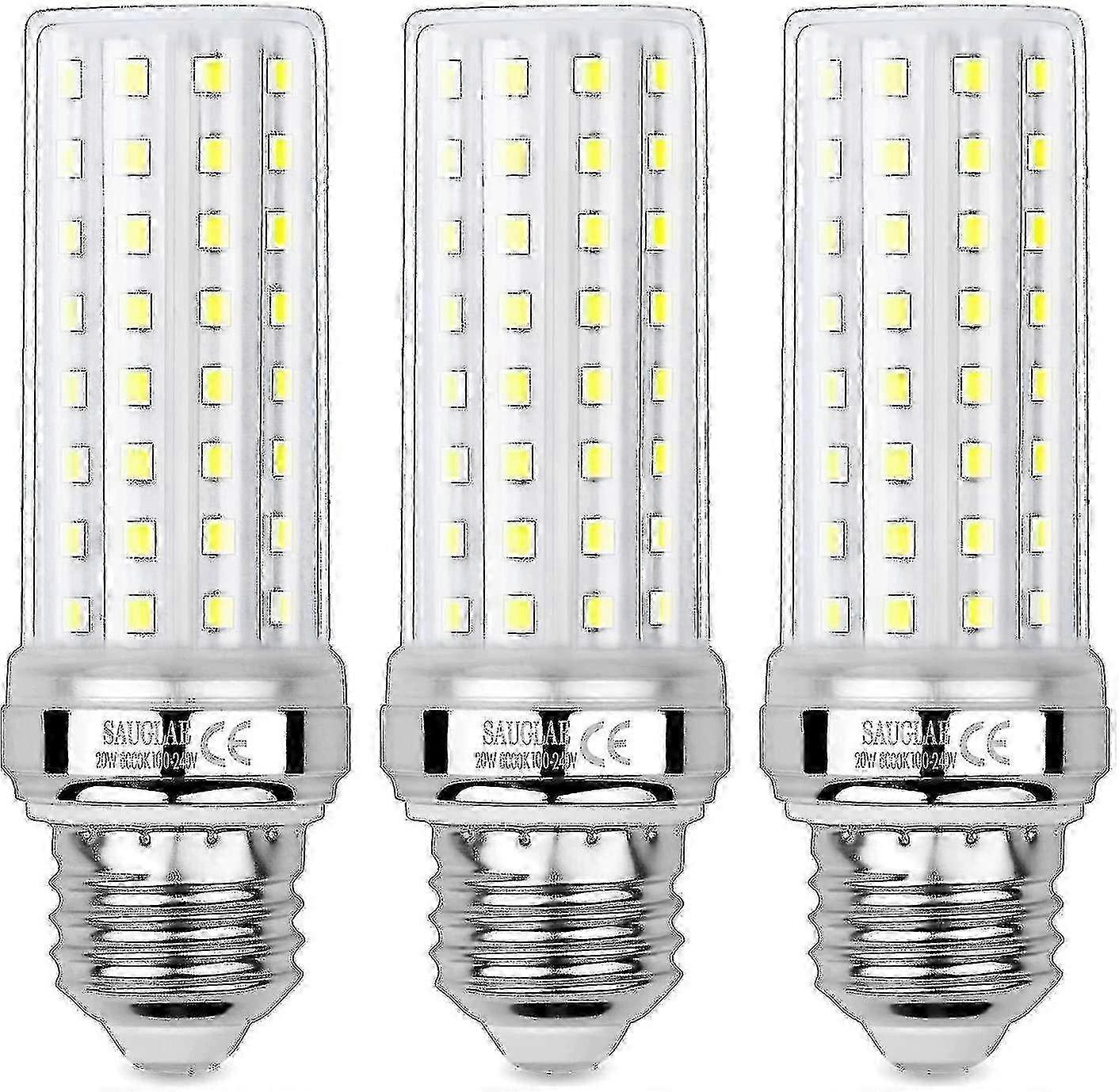 Energy efficient LED corn bulbs for indoor use, 20W 6000K cool white, E27 screw base