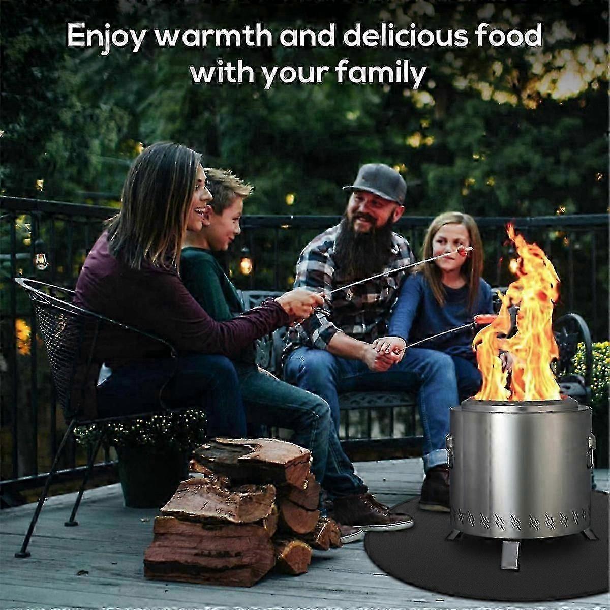 Fire Pit Mat for Bonfire,Double-Sided Fireproof Firepit Mat Round Fire Pit BBQ Mat for Under Grill Mat 36Inch