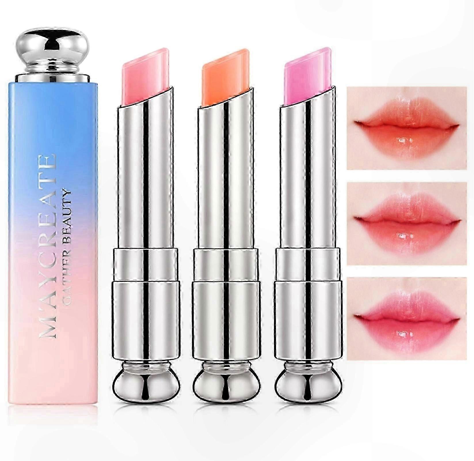 Moisturizing Jelly Lip Balm Trio with Color-Adaptive Formula for Natural Lip Nourishment and Revitalization