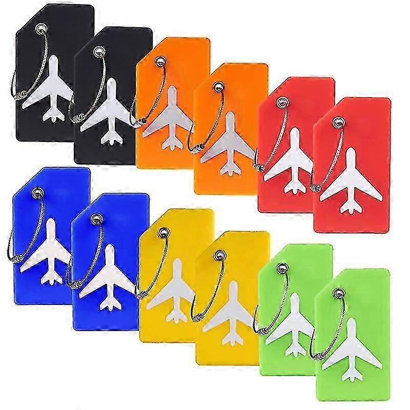 10pcs Pack Silicone Luggage Tag Baggage Handbag School Bag Suitcase Instrument Tag Label