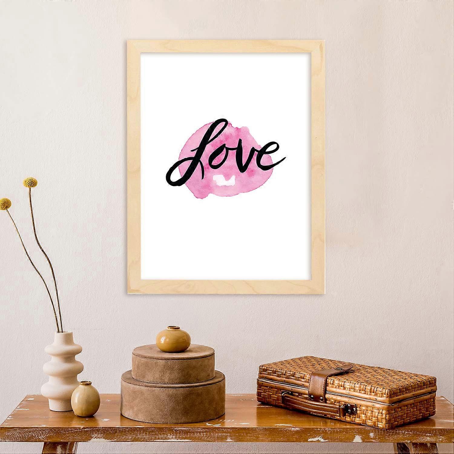 Impression colorée de messages d'amour heureux